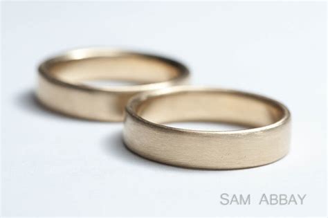 850 Simple Gold Bands Same Sex Wedding Rings 