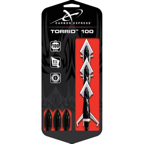Carbon Express Torrid 100 Broadheads 3 Pack With Field Points 100