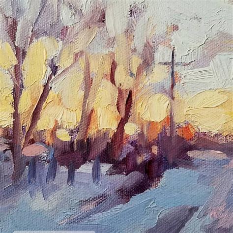 Winter Sunset Landscape Painting 11 By Heidi Malott