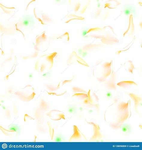 Vector Seamless Pattern With Floral Petals Floral Background With