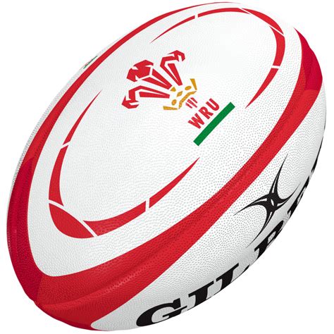 Its measurements and weight are specified by world the rugby ball has an oval shape, four panels and a weight of about 400 grams. Wales Replica Ball - Gilbert Rugby