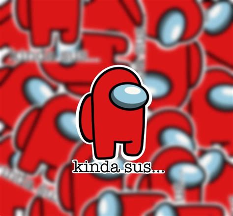 Kinda Sus Red Among Us Sticker Suspicious Impostor Red Is Etsy