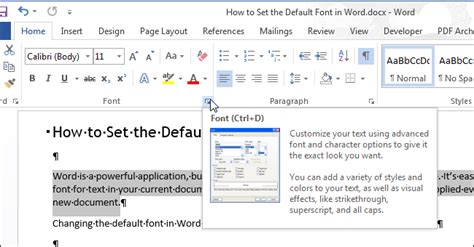 How To Change Default Font In Microsoft Word