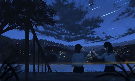 Anime Wallpaper Night Sky Download Wallpaper 2560x1440