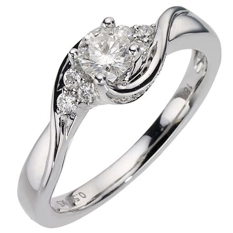 Stunning diamond rings from f.hinds. 18ct White Gold Half Carat Diamond Solitaire Ring | H.Samuel
