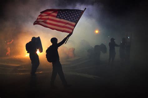 Information and translations of protest in the most comprehensive dictionary definitions resource on the web. Portland Protest Sees Activists Burn American Flag With ...