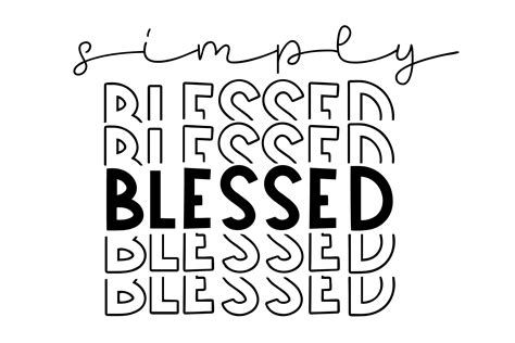 Simply Blessed Svg File