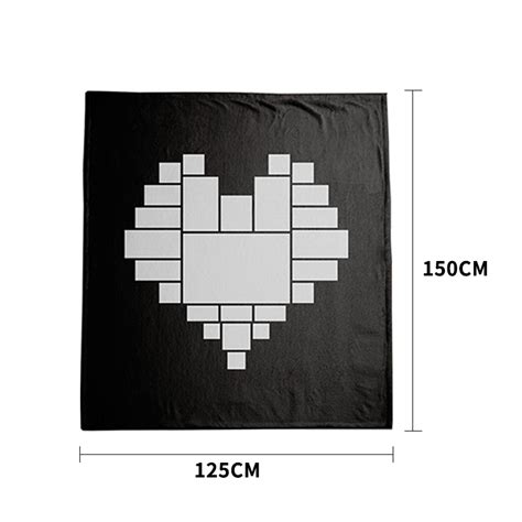 Valentines Sublimation Printable Heart Shape Panel Photo Throw Blanket