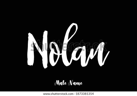 Nolanmale Name Bold Cursive Calligraphy Typeface Stock Vector Royalty