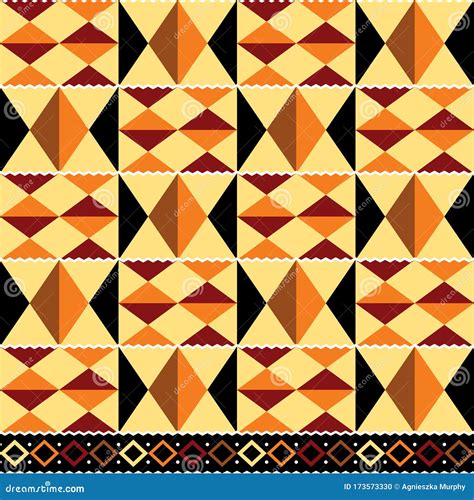 Tribal Vector Seamless Textile Pattern Kente Mud Cloth Style