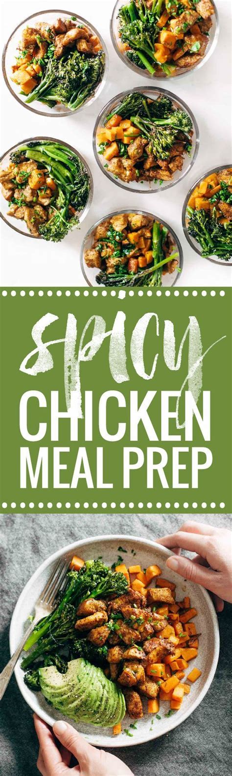 Boil the kettle and place the trimmed green beans in a bowl. Spicy Chicken and Sweet Potato Meal Prep Magic - Pinch of ...