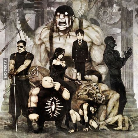 Hommunculi Wrath Sloth Gluttony Lust Pride Envy Greed Fullmetal Alchemist Brotherhood