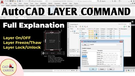 How To Use Layer Command In Autocad Layer Properties In Autocad How