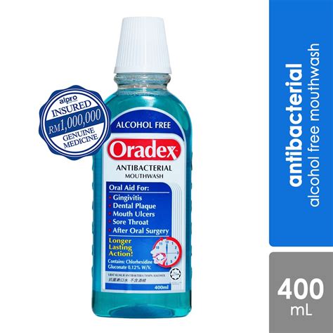 Oradex Antibacterial Mouthwash 400ml Shopee Malaysia