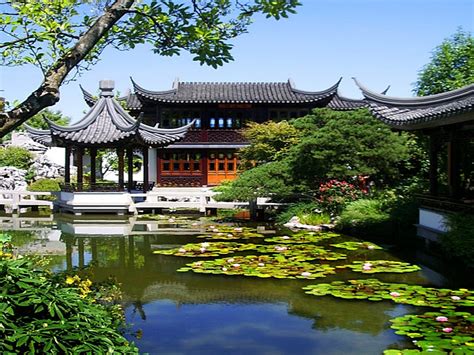 The Chinese Garden HD desktop wallpaper : Widescreen : High Definition