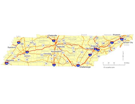 Map Of Tennessee Highways And Interstates Get Latest Map Update