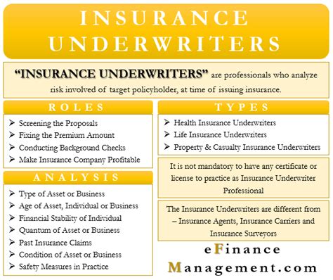 Insurance Underwriters Meaning Role Types And More Efm