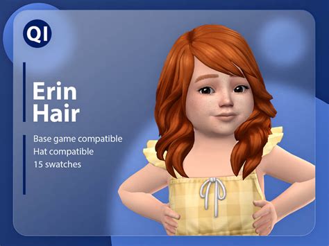Sims 4 Erin Hair By Qicc At Tsr Cc The Sims