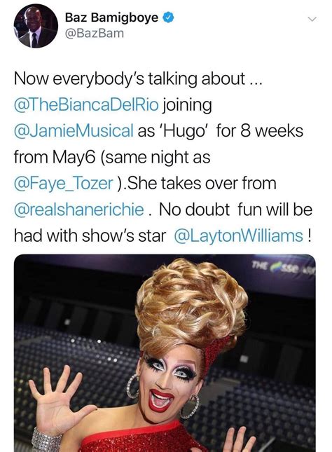 Bianca is taking over the role of Hugo in Everybody’s Talking About