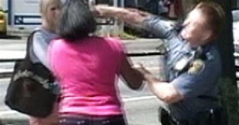 cop punches woman video were cop s actions justified cbs news