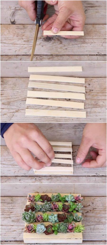 Make The Cutest Succulent Mini Pallet Ever Out Of Popsicle Sticks Diy