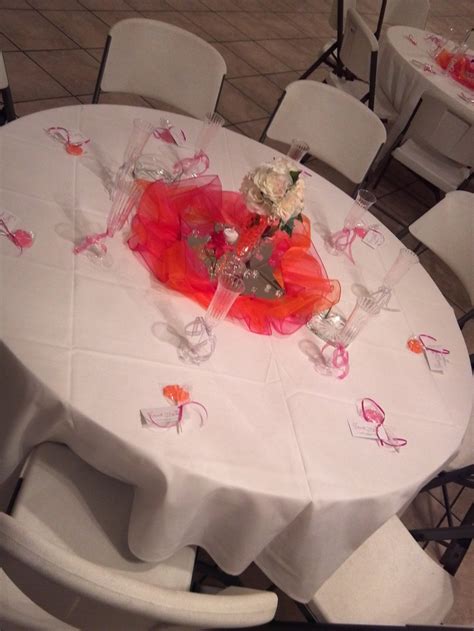 table deco for pink and orange wedding from our heart to yours orange wedding diy wedding