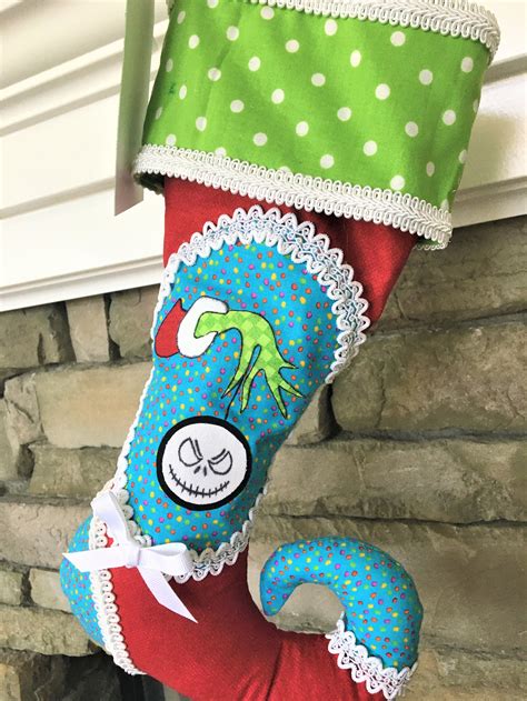 The Grinch Christmas Stocking Etsy