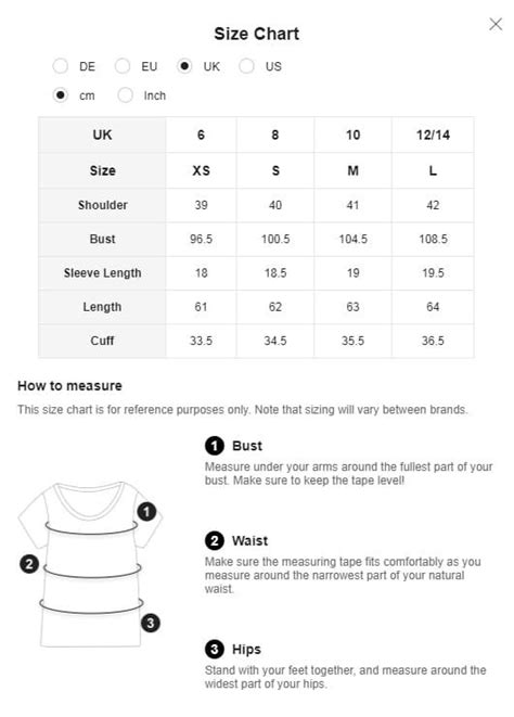 How To Choose Your Size Shein Uk