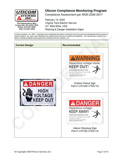 Warning And Danger Substation Signs Compliance Assessment Uticom