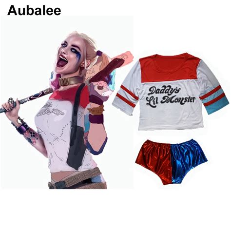 Aliexpress Com Buy Suicide Squad Harley Quinn Daddy S Lil Monster T Shirt And Sexy Shorts