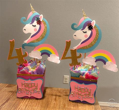 Unicorn Birthday Party Diy Centerpiece Unicorn Rainbow Centerpiece