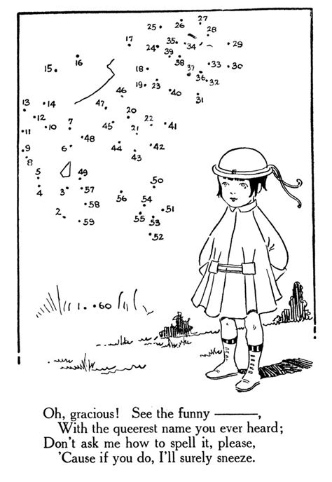 And what comes before x? Printable Connect the Dots - Flapper Girl - The Graphics Fairy