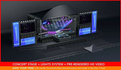 3D concert stage details lights model - TurboSquid 1228487