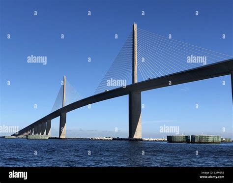 The Sunshine Skyway Bridge Spans Tampa Bay Florida Stock Photo Alamy
