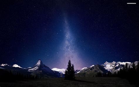Starry Mountain Wallpapers Wallpaper Cave