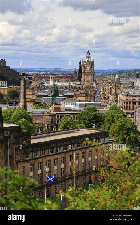 A View Over Edinburgh From Calton Hill Scotland Stock Photo Alamy