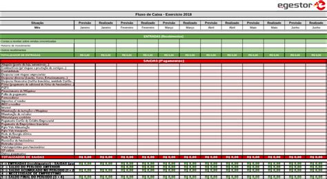 Exemplo De Planilha De Fluxo De Caixa Novo Exemplo