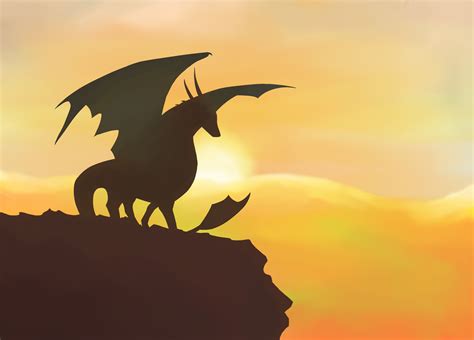 Dragon Silhouette By Silverrain23 On Deviantart