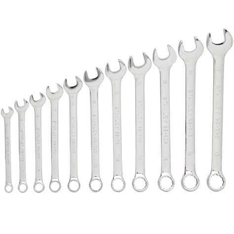 11 Pc Combination Wrench Set Metric 94 386w Stanley Tools