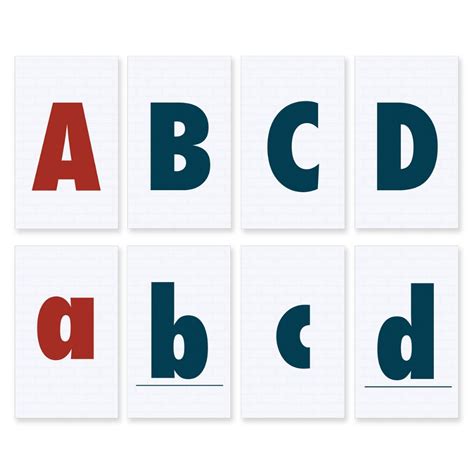 Alphabet Flashcards Set Uppercase And Lowercase