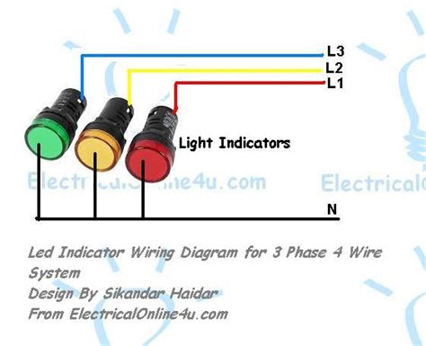 Light Indicator Wiring Diagrams For 3 Phase Voltage Coming Testing