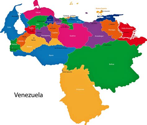 Venezuela Map Detailed Political Map Of Venezuela Ezilon Maps