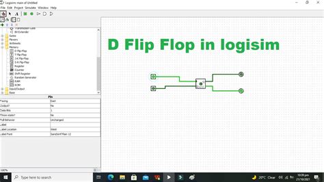 How To Use D Flip Flop In Logisim Use Of D Flip Flop In Logisim YouTube