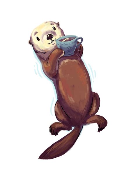 Pin By Shelbi Leibee On Xoxo Otter Art Otter Illustration Otter Cartoon
