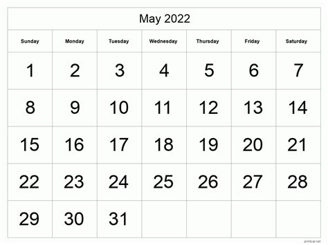 May 2022 Calendars 25 Free Printable Calendars Printabulls Free