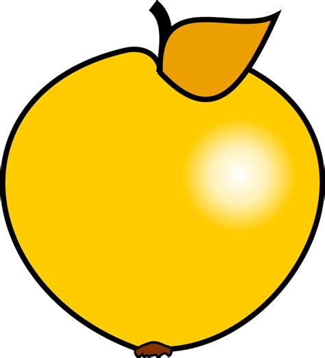 Clipart Golden Apple