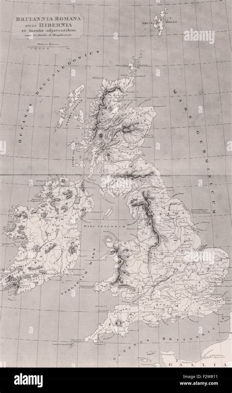 Map Of Roman Britain With Ireland And Adjacent Islands Map Originally