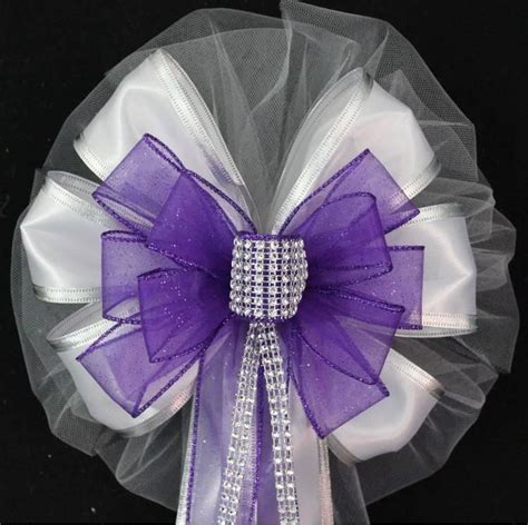 Buy wedding church decorations and get the best deals at the lowest prices on ebay! Purple Bling Glitter and White Sparkle Wedding Pew Bows ...