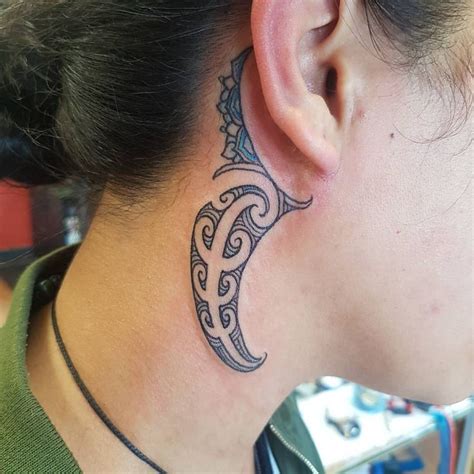 Tamoko Mandala Ear Tattoo Ear Tattoo Maori Tattoo Designs Body Art Tattoos