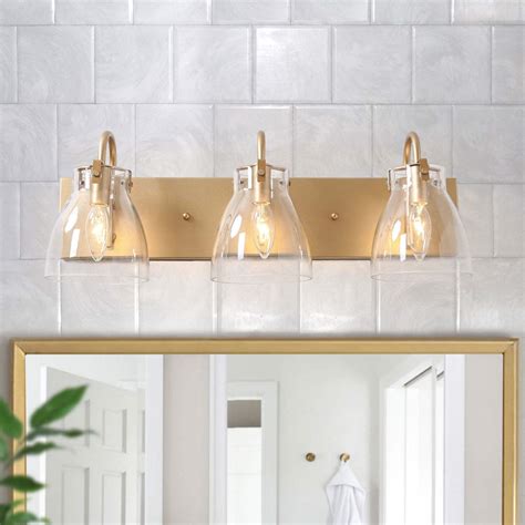 Champagne Bronze Bathroom Light Fixtures Williston Forge Lisbeth 3 Light Dimmable Oil Rubbed